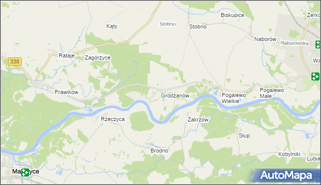 mapa Grodzanów, Grodzanów na mapie Targeo