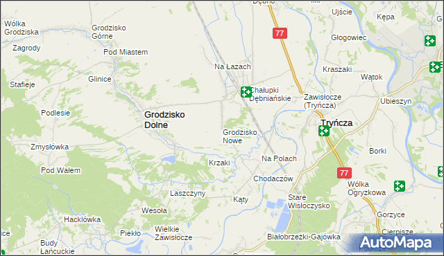 mapa Grodzisko Nowe, Grodzisko Nowe na mapie Targeo