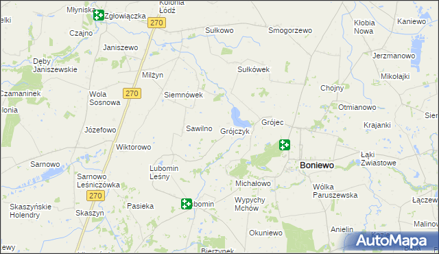 mapa Grójczyk, Grójczyk na mapie Targeo