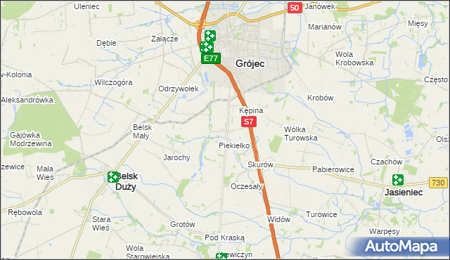 mapa Grudzkowola, Grudzkowola na mapie Targeo