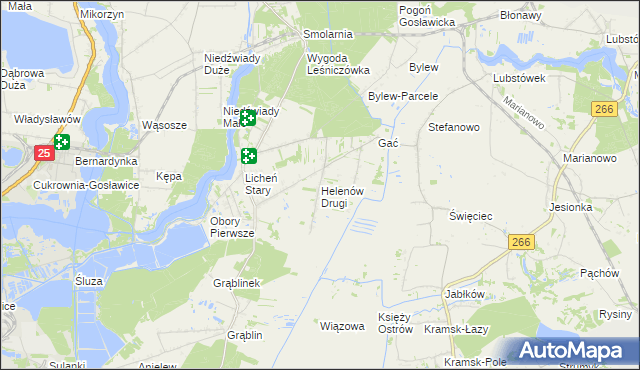 mapa Helenów Drugi gmina Kramsk, Helenów Drugi gmina Kramsk na mapie Targeo