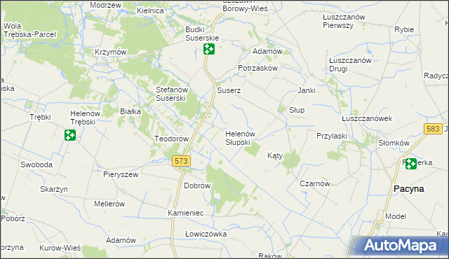 mapa Helenów Słupski, Helenów Słupski na mapie Targeo