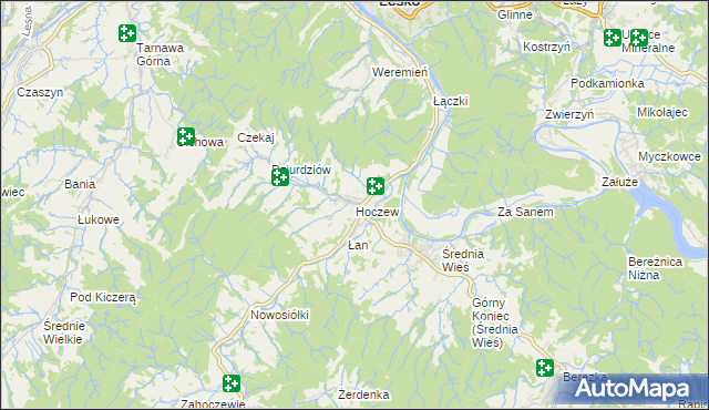 mapa Hoczew, Hoczew na mapie Targeo