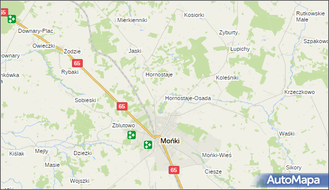 mapa Hornostaje-Osada, Hornostaje-Osada na mapie Targeo