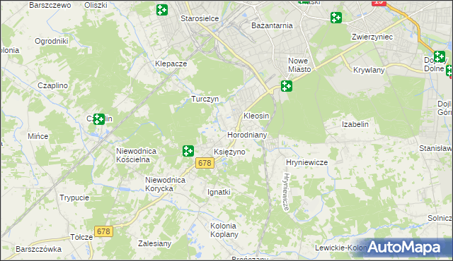 mapa Horodniany, Horodniany na mapie Targeo