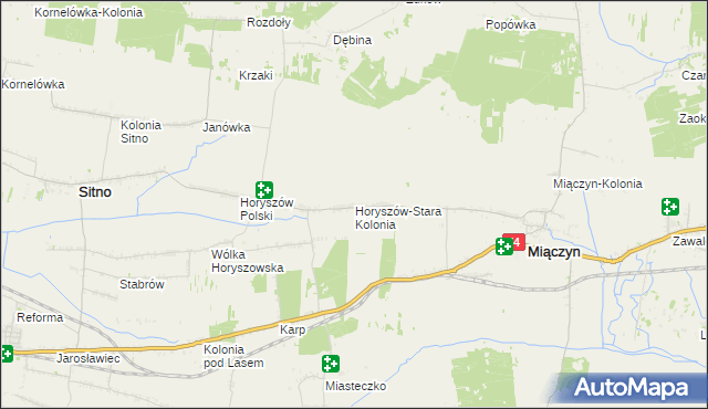 mapa Horyszów-Stara Kolonia, Horyszów-Stara Kolonia na mapie Targeo