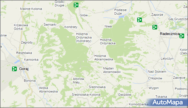 mapa Hosznia Abramowska, Hosznia Abramowska na mapie Targeo