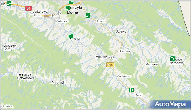 mapa Hoszowczyk, Hoszowczyk na mapie Targeo