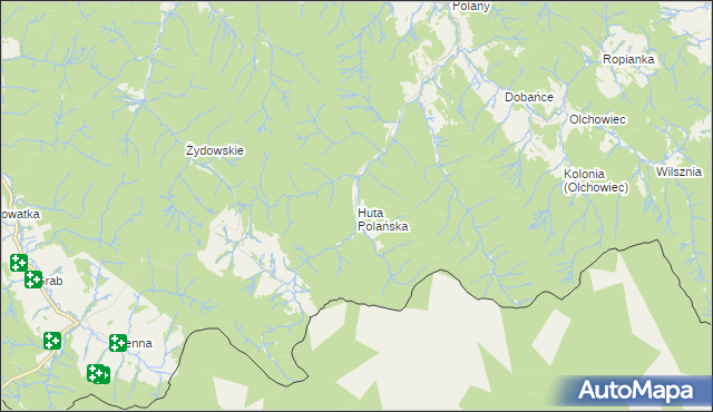 mapa Huta Polańska, Huta Polańska na mapie Targeo