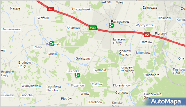 mapa Ignacew Folwarczny, Ignacew Folwarczny na mapie Targeo