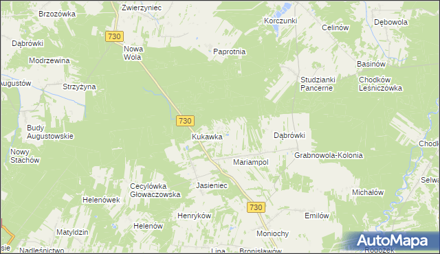 mapa Ignacówka Grabnowolska, Ignacówka Grabnowolska na mapie Targeo