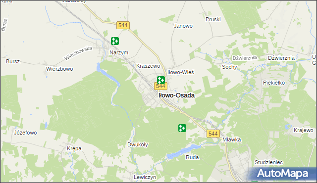 mapa Iłowo-Osada, Iłowo-Osada na mapie Targeo