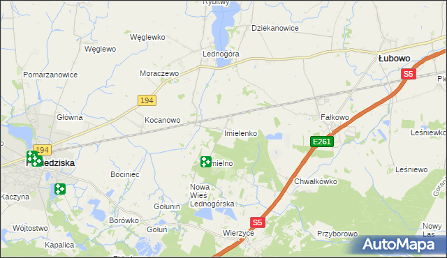 mapa Imielenko, Imielenko na mapie Targeo