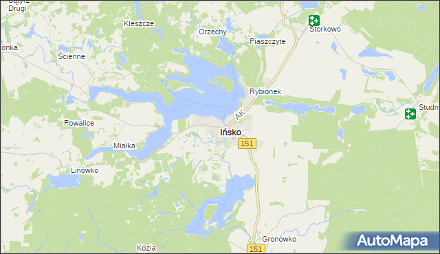 mapa Ińsko, Ińsko na mapie Targeo