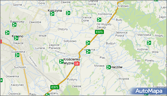 mapa Iskrzynia, Iskrzynia na mapie Targeo