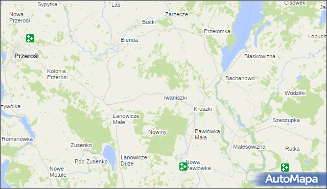 mapa Iwaniszki, Iwaniszki na mapie Targeo