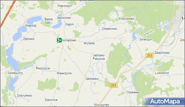 mapa Jabłowo Pałuckie, Jabłowo Pałuckie na mapie Targeo