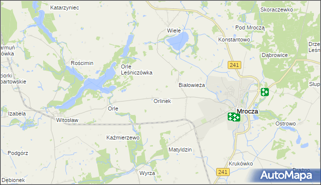 mapa Jadwigowo, Jadwigowo na mapie Targeo