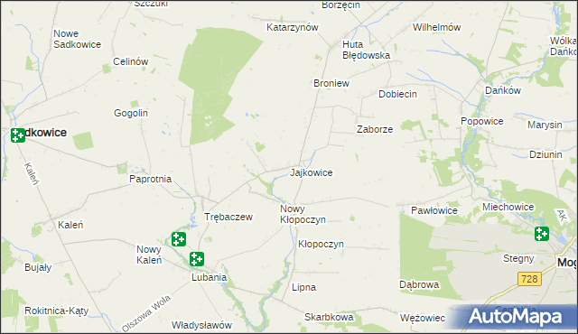 mapa Jajkowice, Jajkowice na mapie Targeo