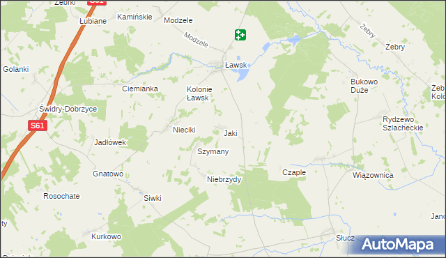 mapa Jaki, Jaki na mapie Targeo