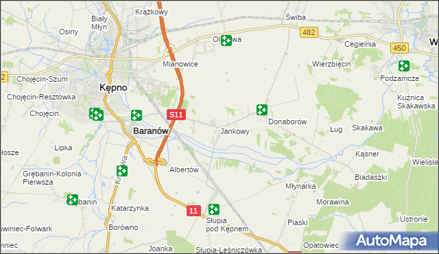 mapa Jankowy, Jankowy na mapie Targeo