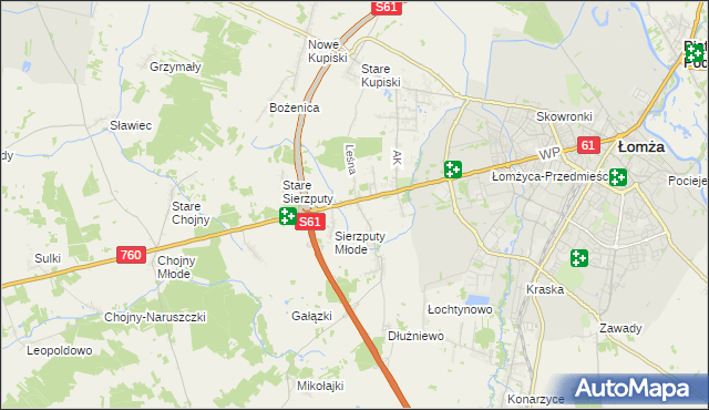 mapa Janowo gmina Łomża, Janowo gmina Łomża na mapie Targeo