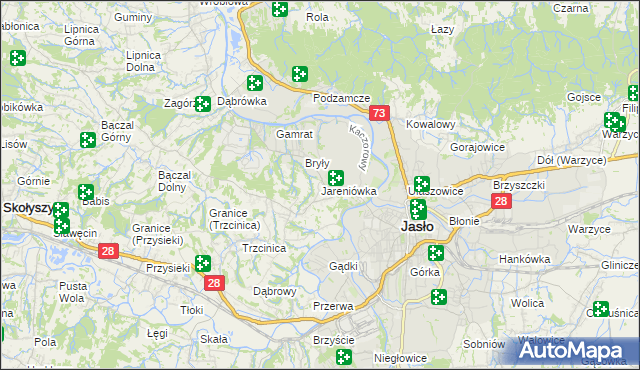 mapa Jareniówka, Jareniówka na mapie Targeo