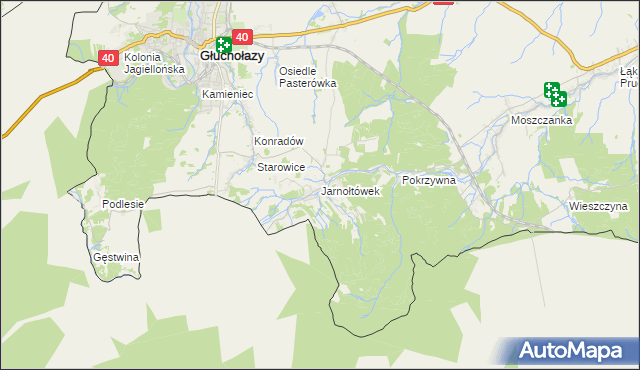 mapa Jarnołtówek, Jarnołtówek na mapie Targeo