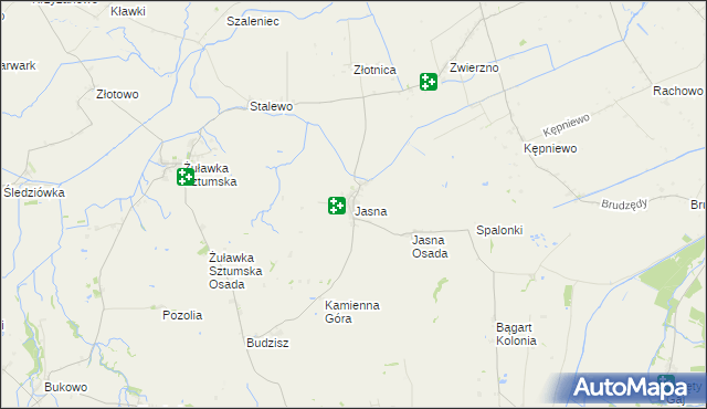 mapa Jasna, Jasna na mapie Targeo