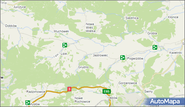 mapa Jastrowiec, Jastrowiec na mapie Targeo