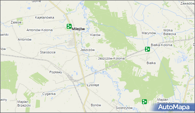 mapa Jaszczów-Kolonia, Jaszczów-Kolonia na mapie Targeo