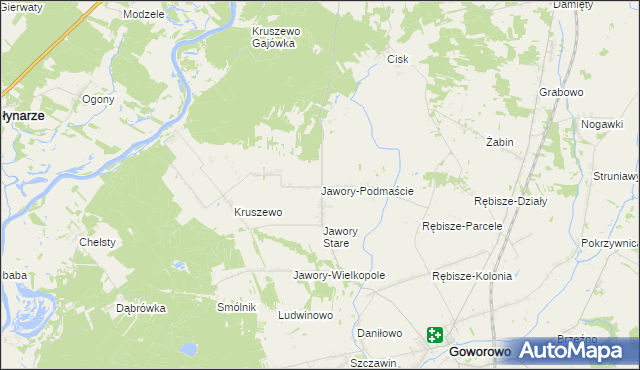 mapa Jawory-Podmaście, Jawory-Podmaście na mapie Targeo