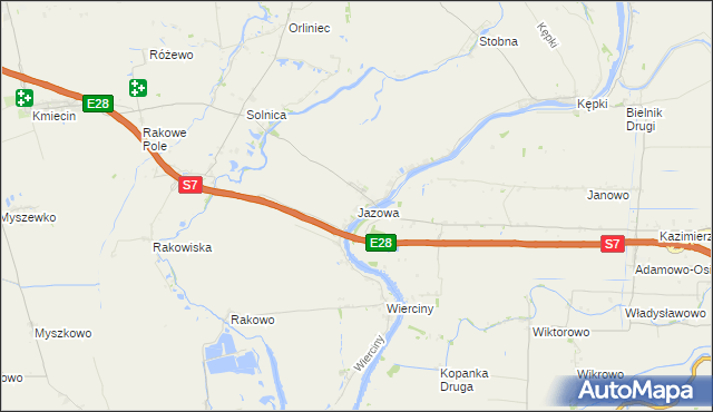 mapa Jazowa gmina Nowy Dwór Gdański, Jazowa gmina Nowy Dwór Gdański na mapie Targeo