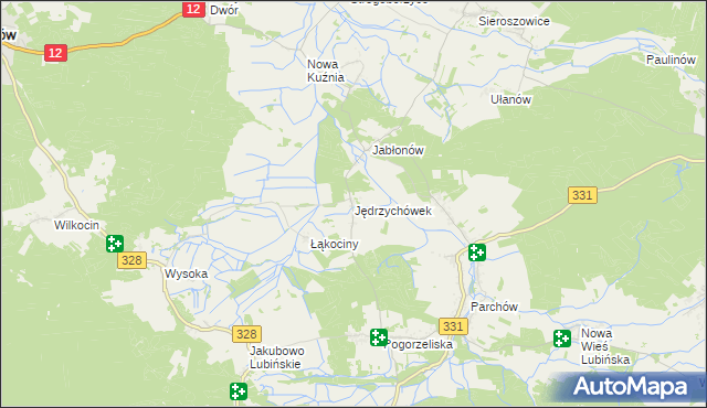 mapa Jędrzychówek, Jędrzychówek na mapie Targeo