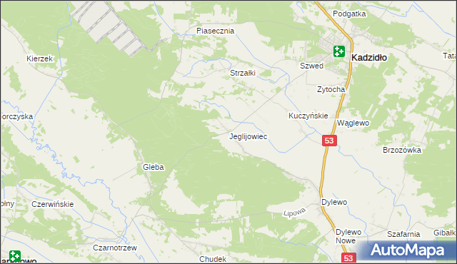 mapa Jeglijowiec, Jeglijowiec na mapie Targeo