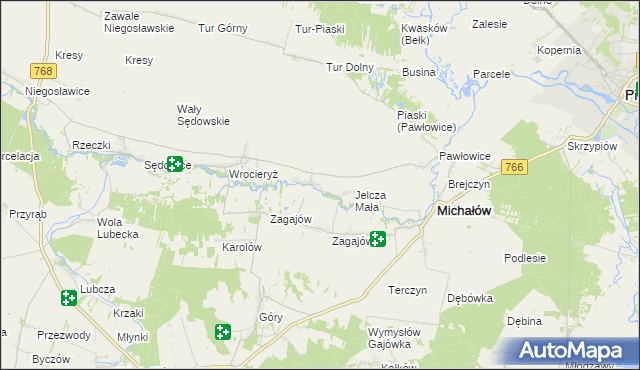 mapa Jelcza Wielka, Jelcza Wielka na mapie Targeo