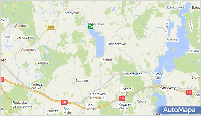 mapa Jełmuń, Jełmuń na mapie Targeo