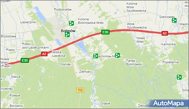 mapa Joachimów-Mogiły, Joachimów-Mogiły na mapie Targeo