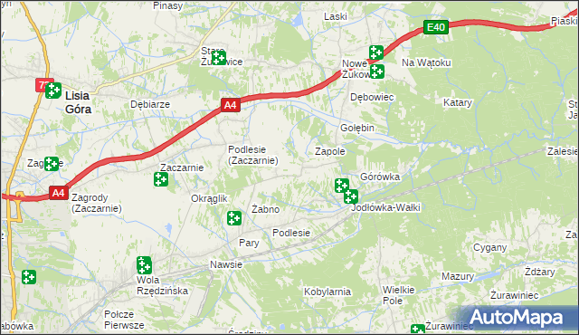 mapa Jodłówka gmina Tarnów, Jodłówka gmina Tarnów na mapie Targeo