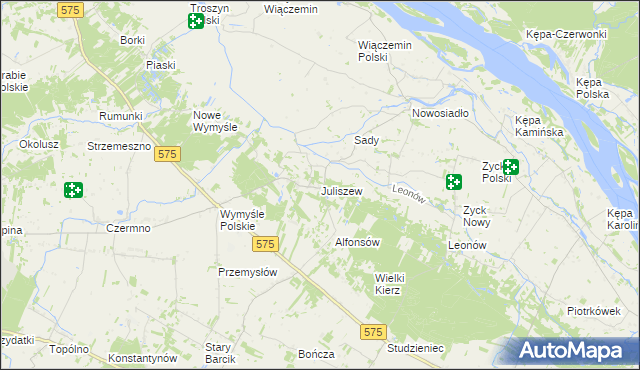 mapa Juliszew, Juliszew na mapie Targeo