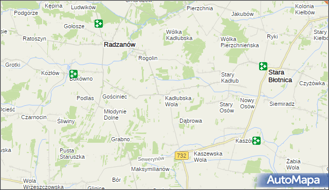 mapa Kadłubska Wola, Kadłubska Wola na mapie Targeo