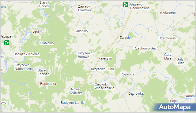 mapa Kałęczyn gmina Czerwonka, Kałęczyn gmina Czerwonka na mapie Targeo