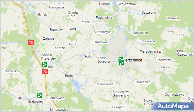 mapa Kalina Górecka, Kalina Górecka na mapie Targeo