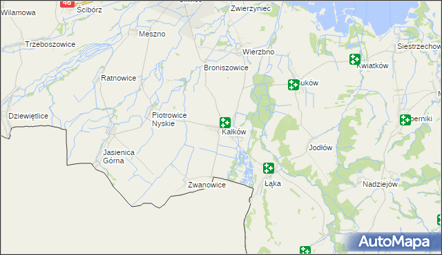 mapa Kałków gmina Otmuchów, Kałków gmina Otmuchów na mapie Targeo