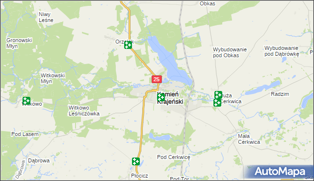 mapa Kamień Krajeński, Kamień Krajeński na mapie Targeo