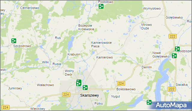 mapa Kamierowo, Kamierowo na mapie Targeo