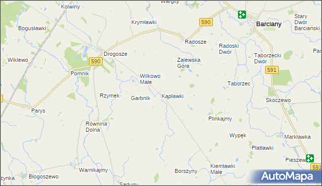 mapa Kąpławki, Kąpławki na mapie Targeo