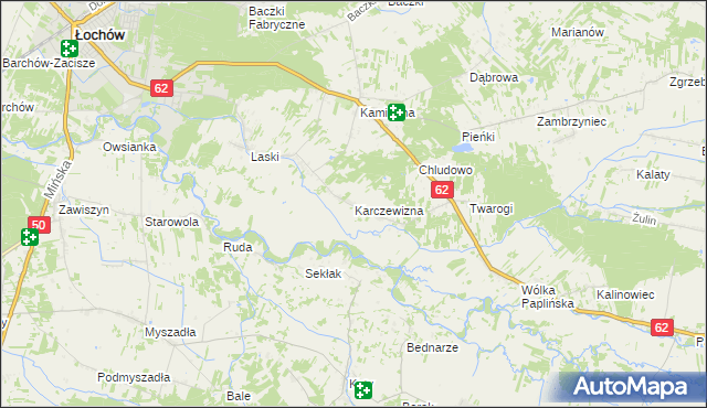 mapa Karczewizna, Karczewizna na mapie Targeo
