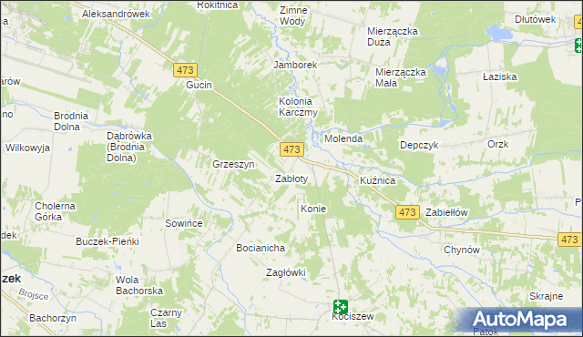 mapa Karczmy, Karczmy na mapie Targeo