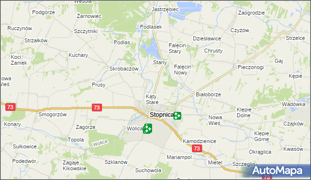 mapa Kąty Nowe, Kąty Nowe na mapie Targeo